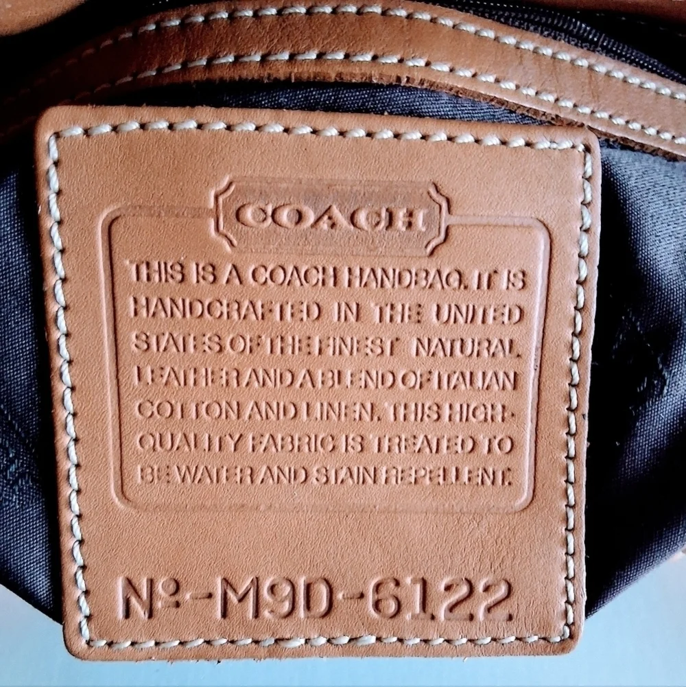 Coach 6122 Bleeker Tan Leather & Canvas Tote – Vintage, Made in USA EUC